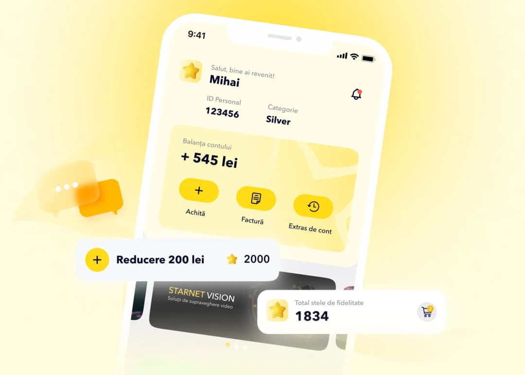 Control total<br>în MyStarNet App